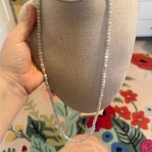 Chic White Beaded Necklace